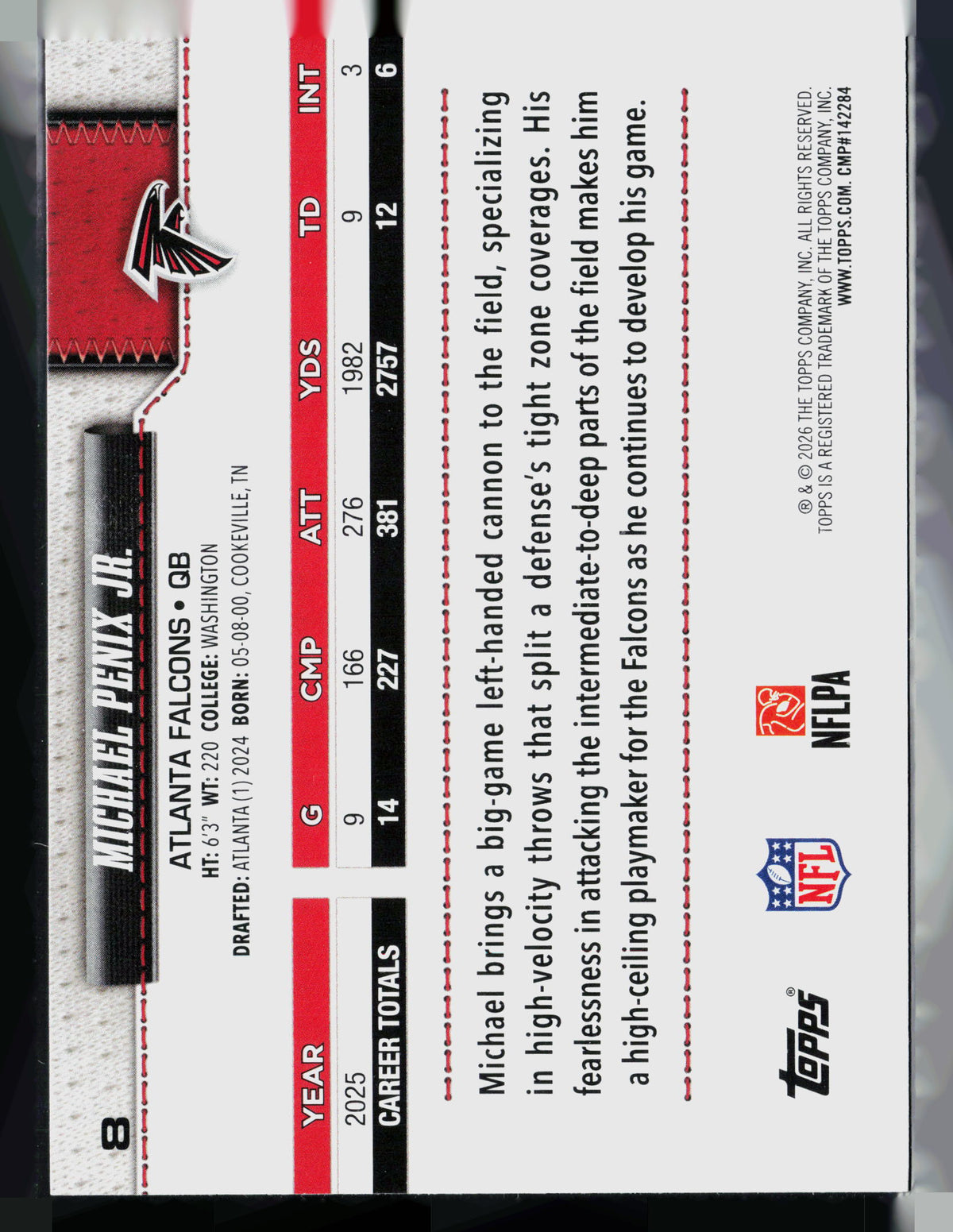 2026 Topps Michael Penix Jr. #8