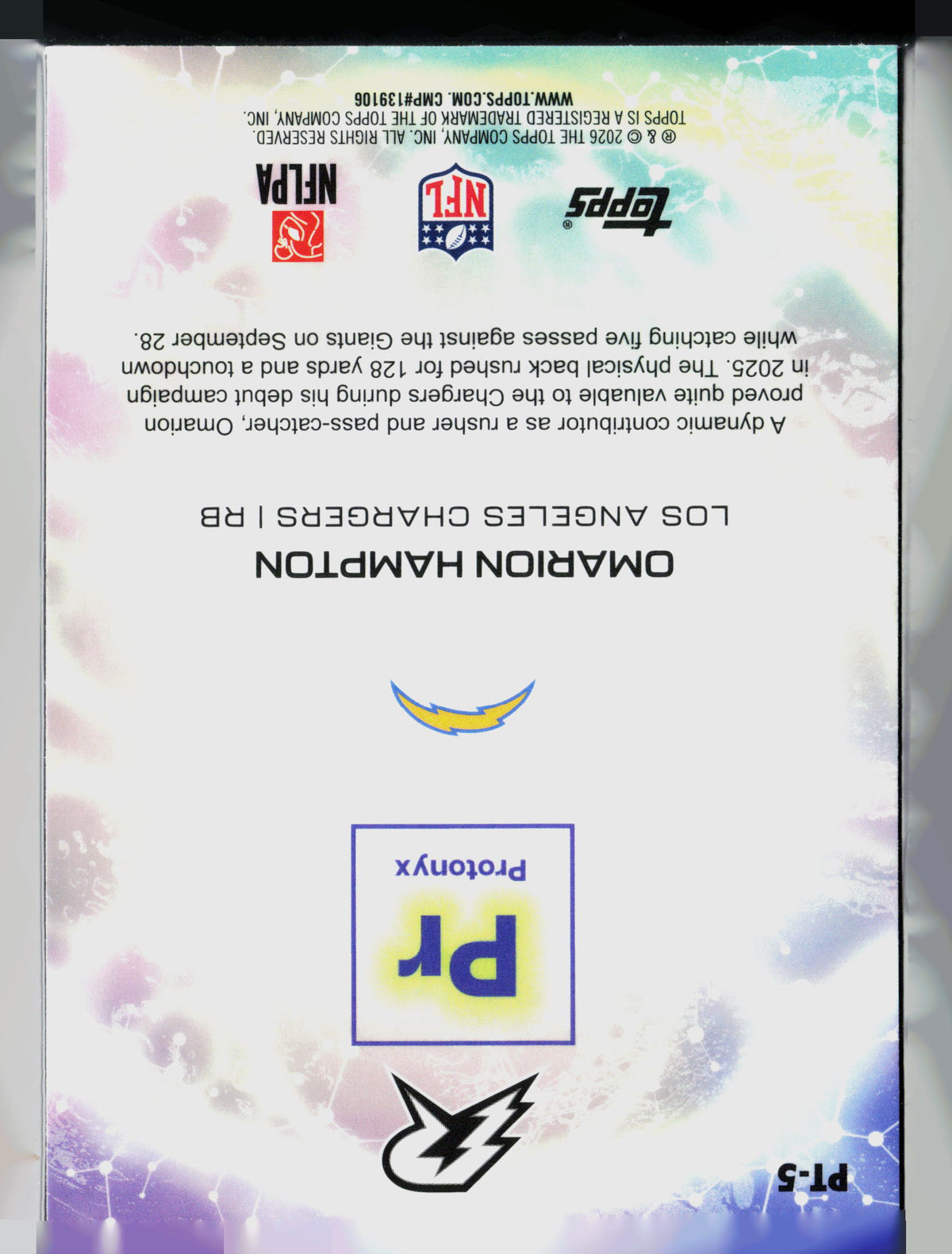 2026 Topps Rip Protonyx Omarion Hampton #PT-5 RC