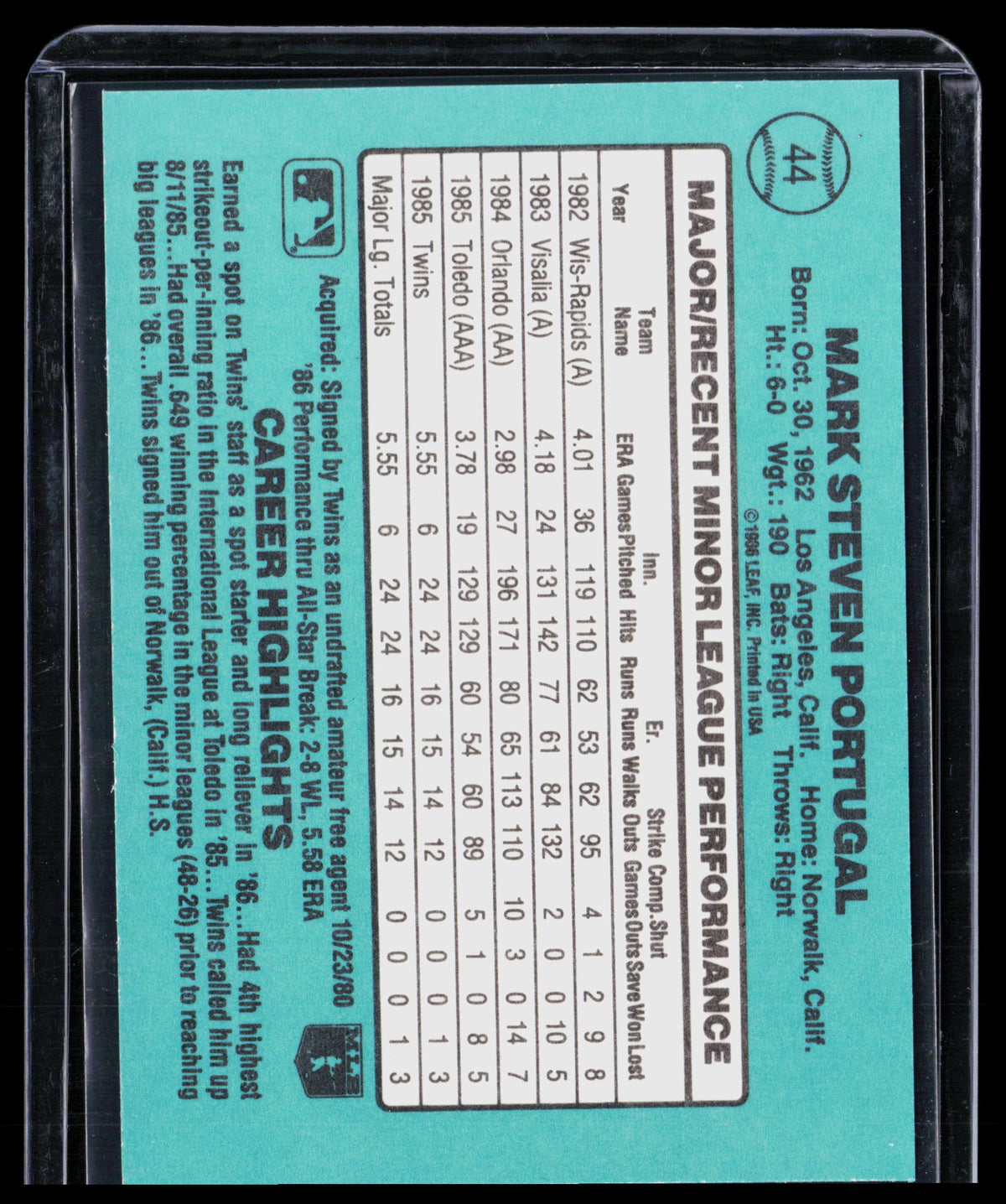 1936 Donruss The Rookies Mark Portugal #44
