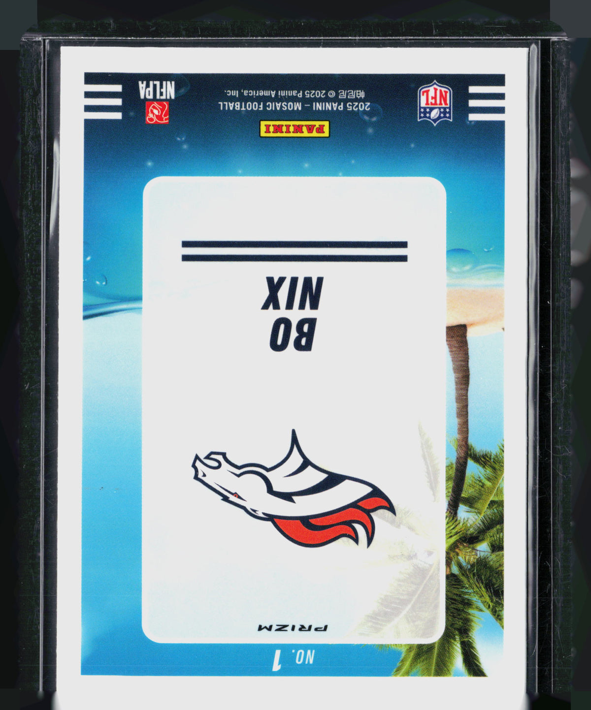 2025 Panini Mosaic Bo Nix #1 Prizm