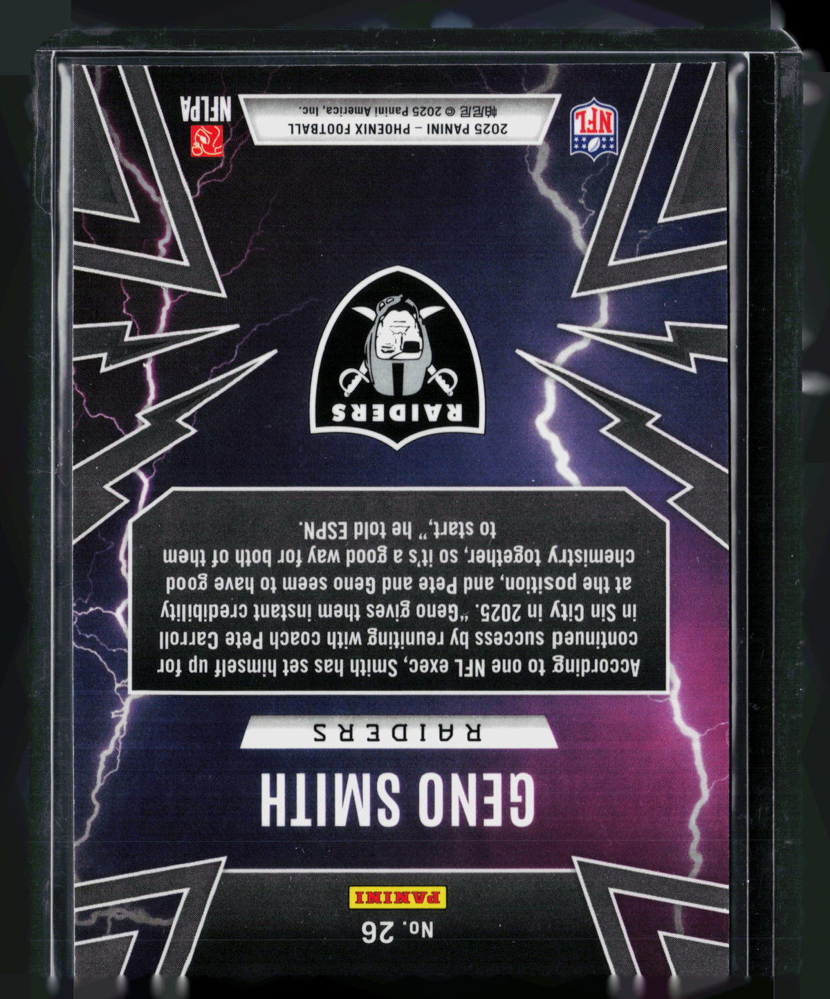 2025 Panini Phoenix Thunderbirds Geno Smith #26