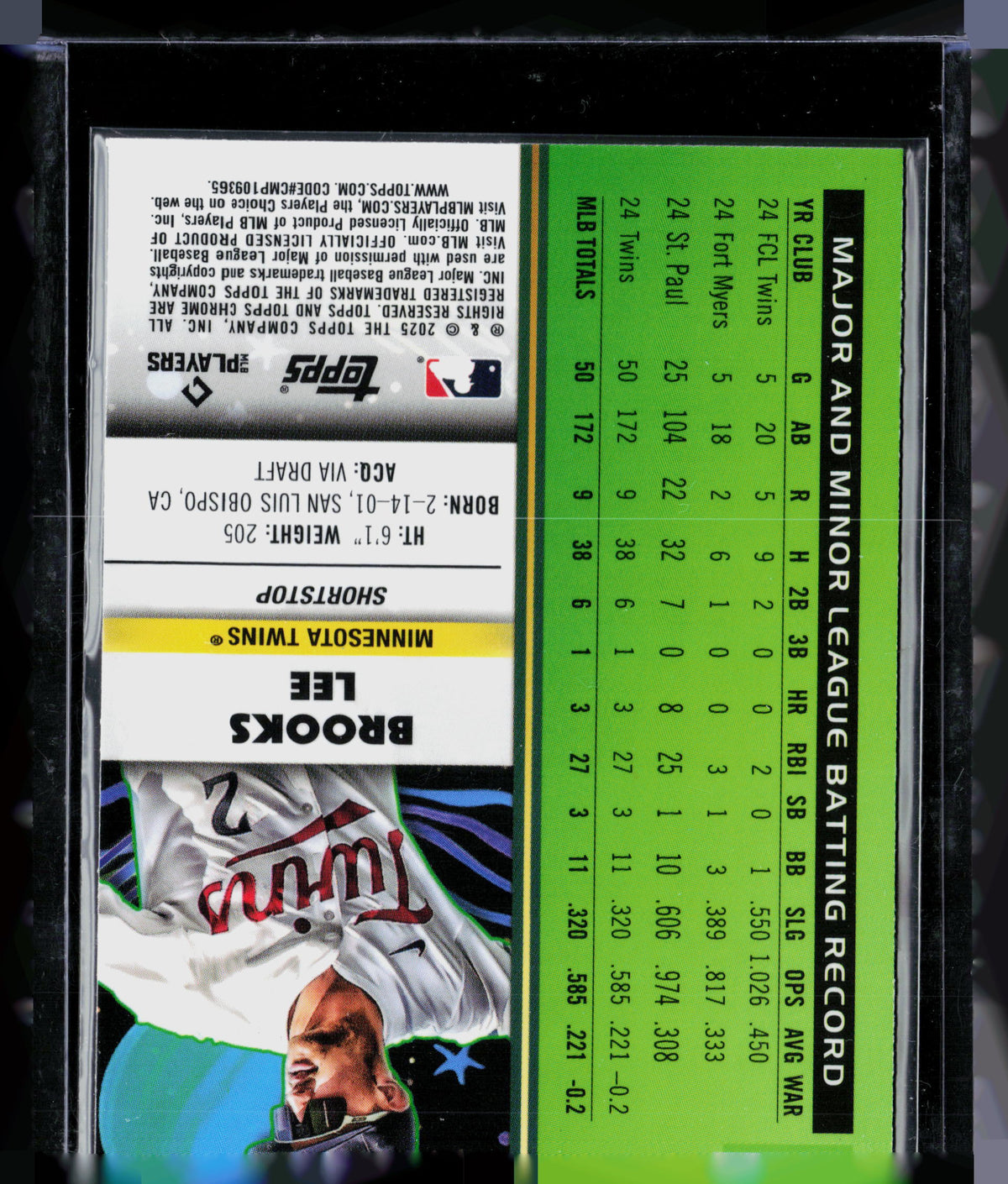 2023 Topps Chrome Cosmic Brooks Lee