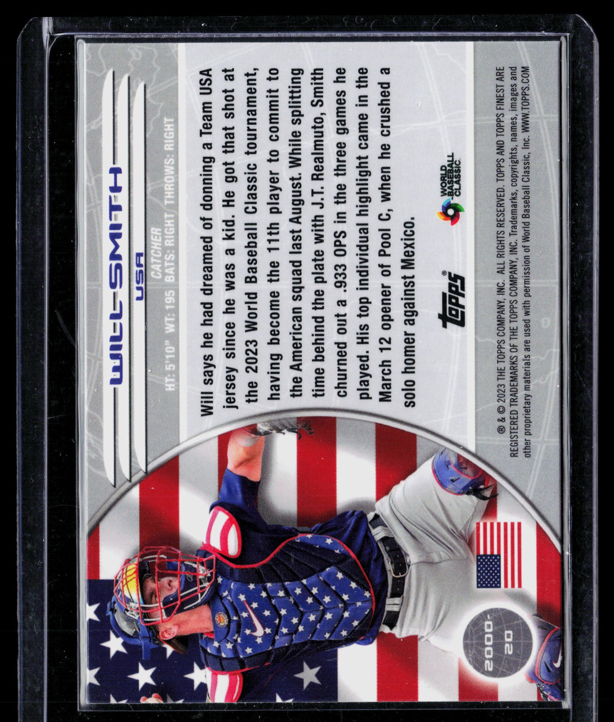 2023 Topps Finest World Baseball Classic Will Smith #2000-20