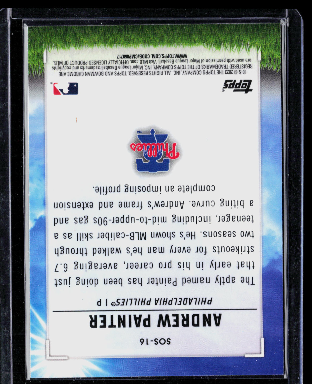 2023 Bowman Chrome Sights on September Andrew Painter #SOS-16