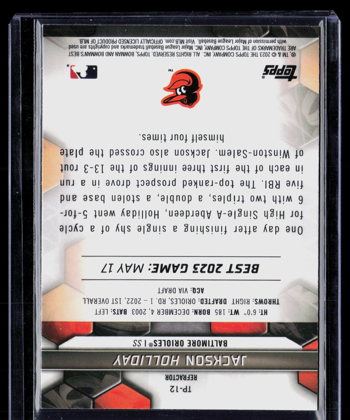 2023 Bowman's Best Jackson Holliday #TP-12 Refractor