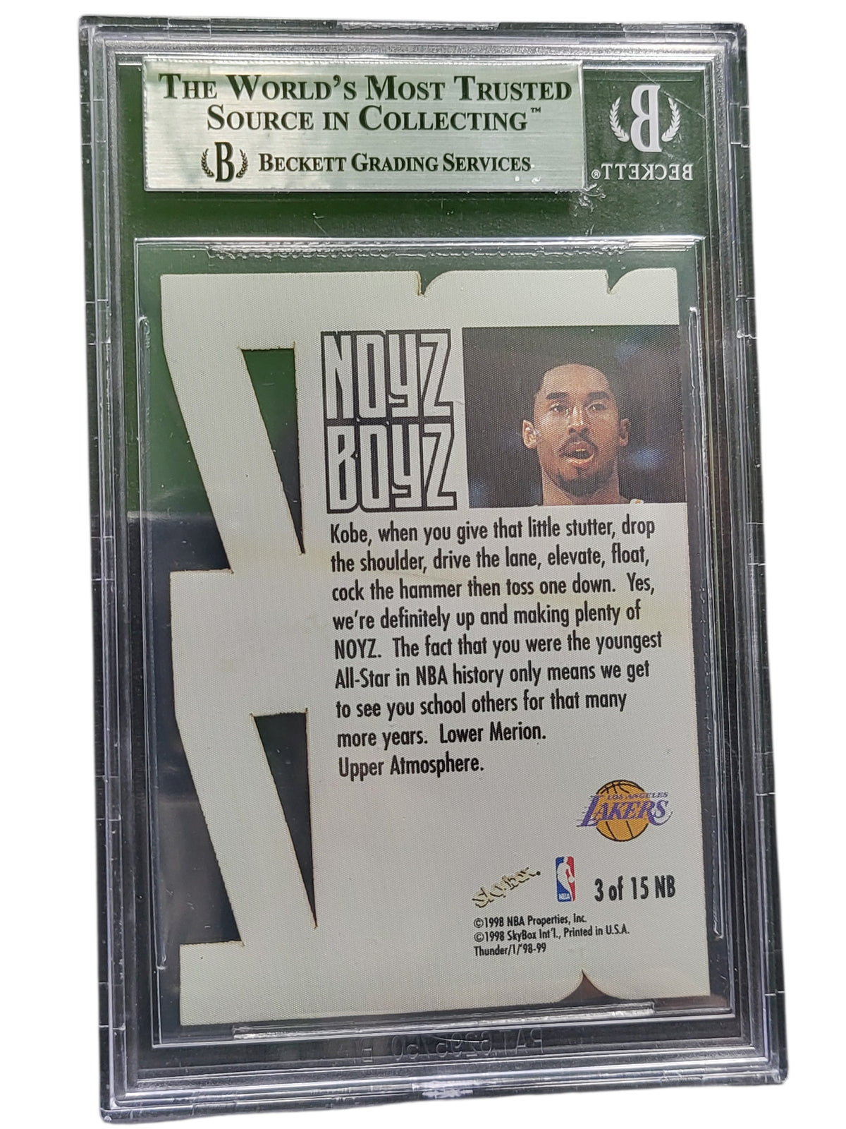 1998 SkyBox Thunder Noyz Boyz Kobe Bryant #3
