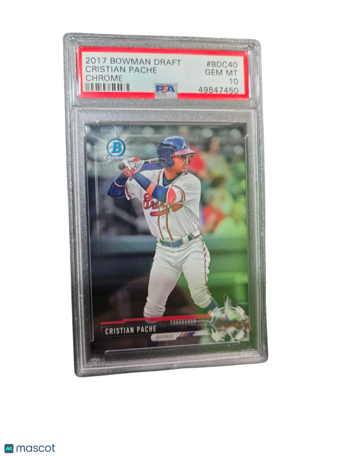 2017 Bowman Draft Cristian Pache #BDC40 Chrome PSA 10