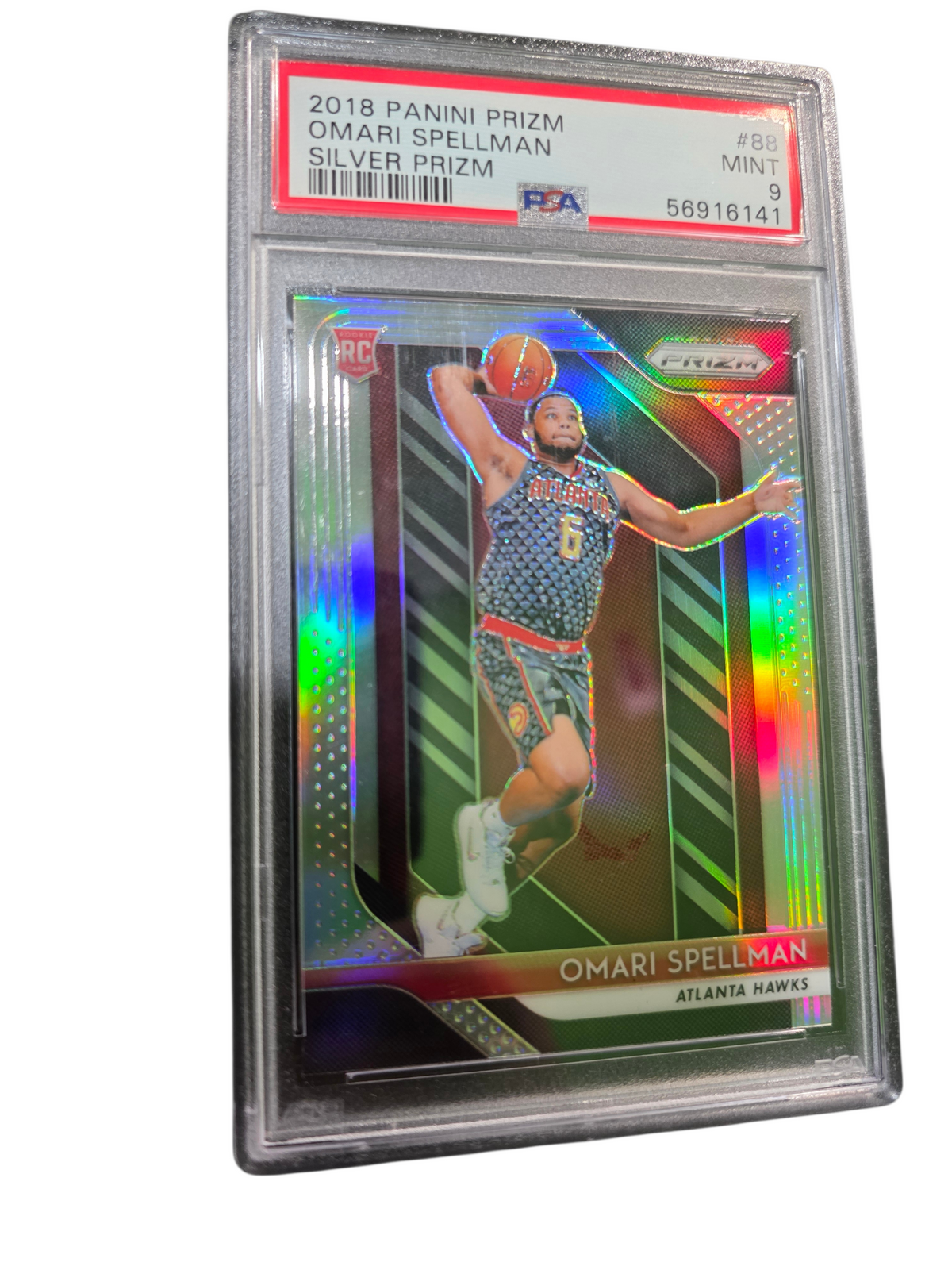 2018 Panini Prizm Omari Spellman #88 Silver PSA 9