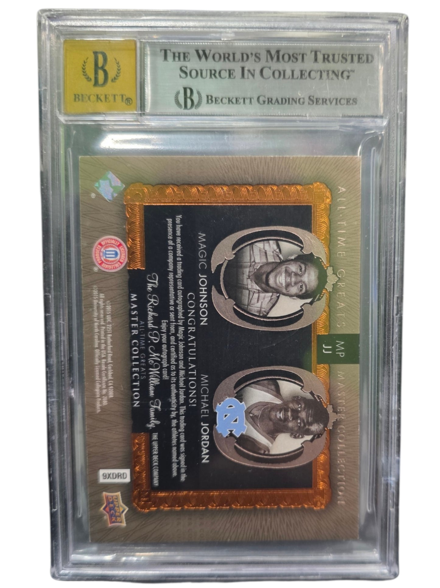 2016 Upper Deck All-Time Greats Master Michael Jordan #MPJJ /Magic Auto 10