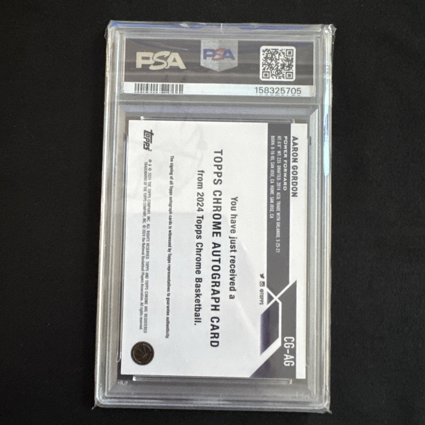 2023 Topps Chrome Aaron Gordon #CGAG SuperFractor PSA 8