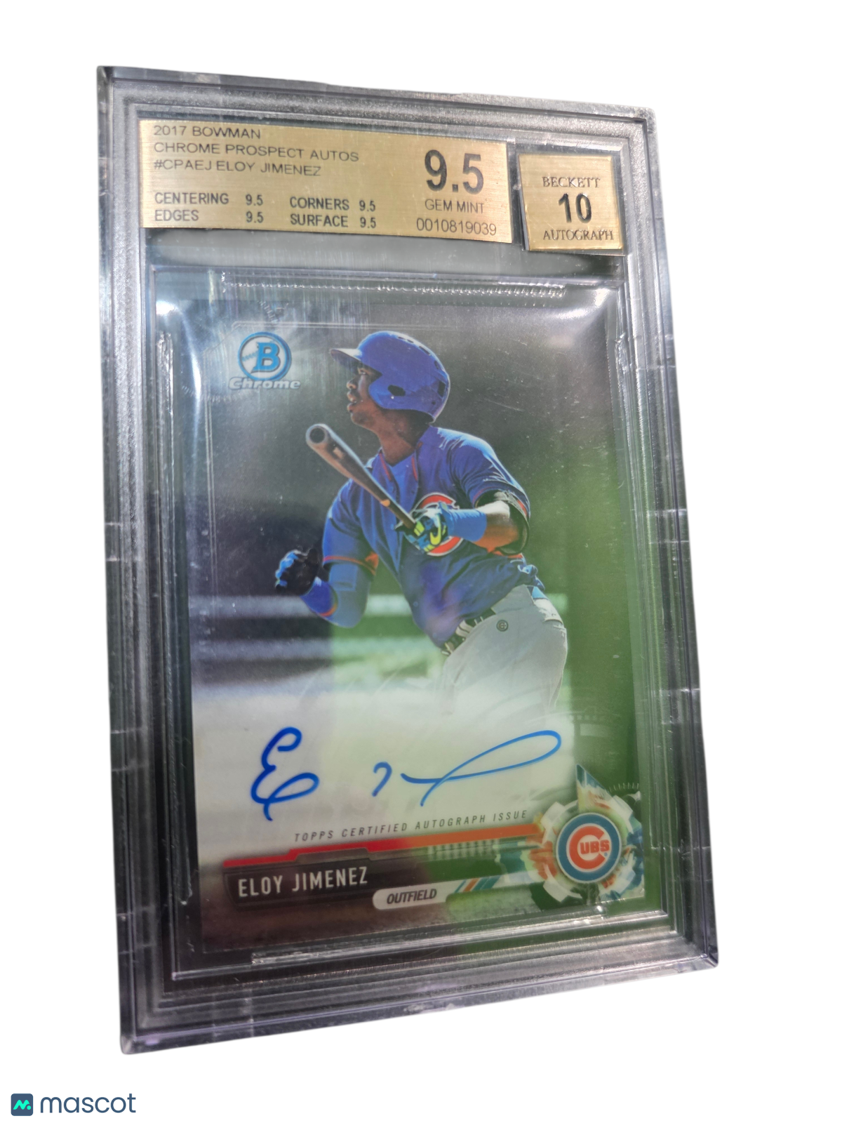 2017 Bowman Chrome Prospect Autographs Eloy Jimenez #CPAEJ BGS 9.5 Auto 10