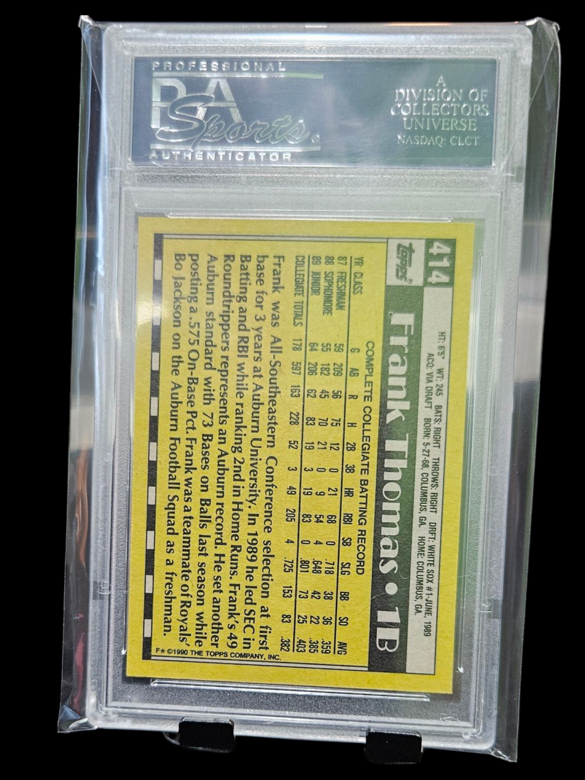 1990 Frank Thomas PSA A Auto A