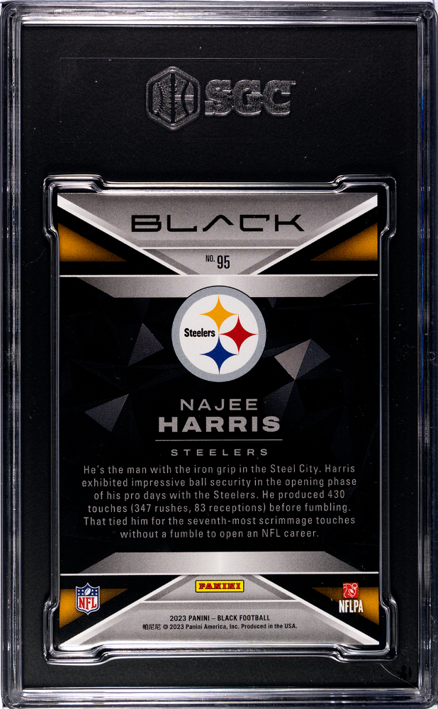 2023 Panini Black Najee Harris #95 Gold 10 SGC 9.5