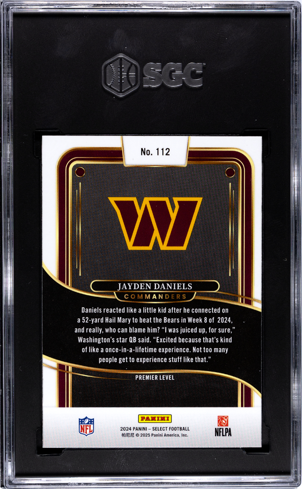 2024 Panini Select Jayden Daniels #112 SGC 7