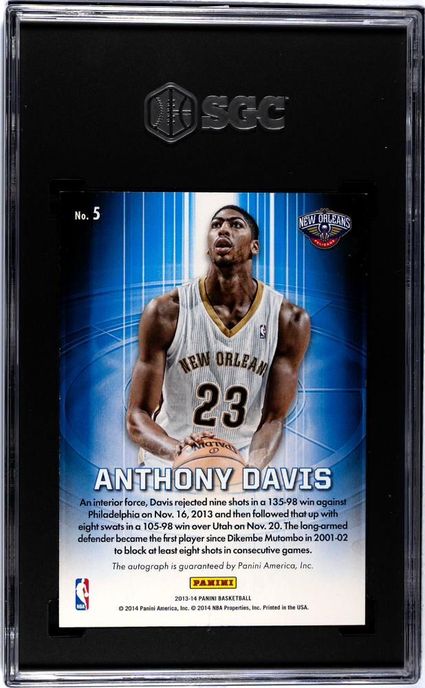 2013 Panini Anthony Davis #5 Superstar Sigs. SGC 9 Auto 10