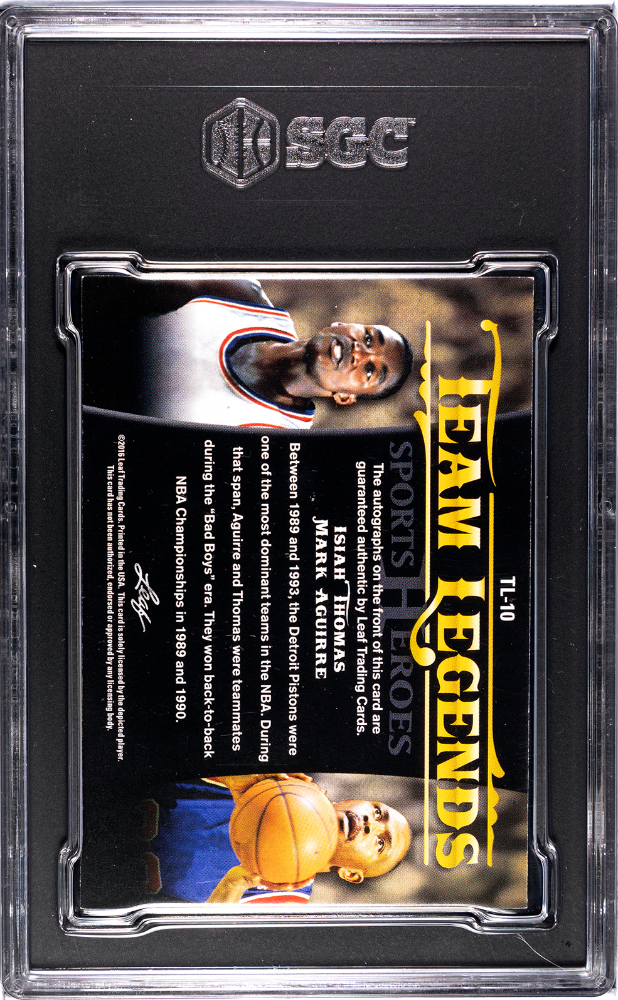 2016 Leaf Sports Heroes Thomas Aguirre #TL-10 Team Legends Auto Gold SGC Auto 10
