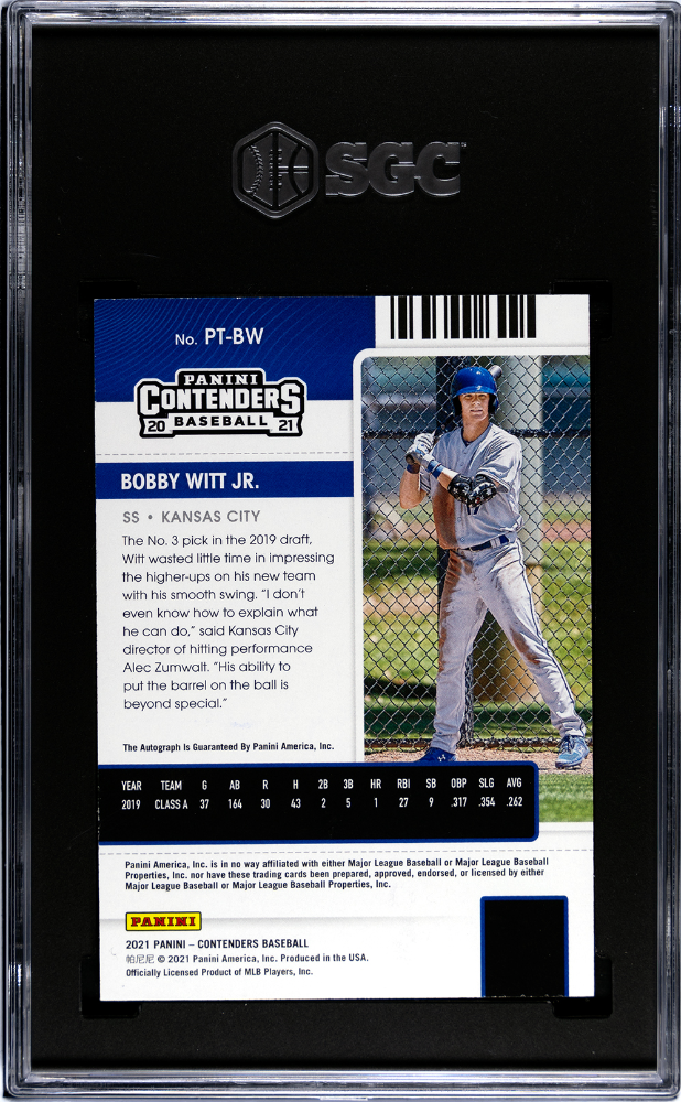 2021 Bobby Witt Jr Pannini SGC 9