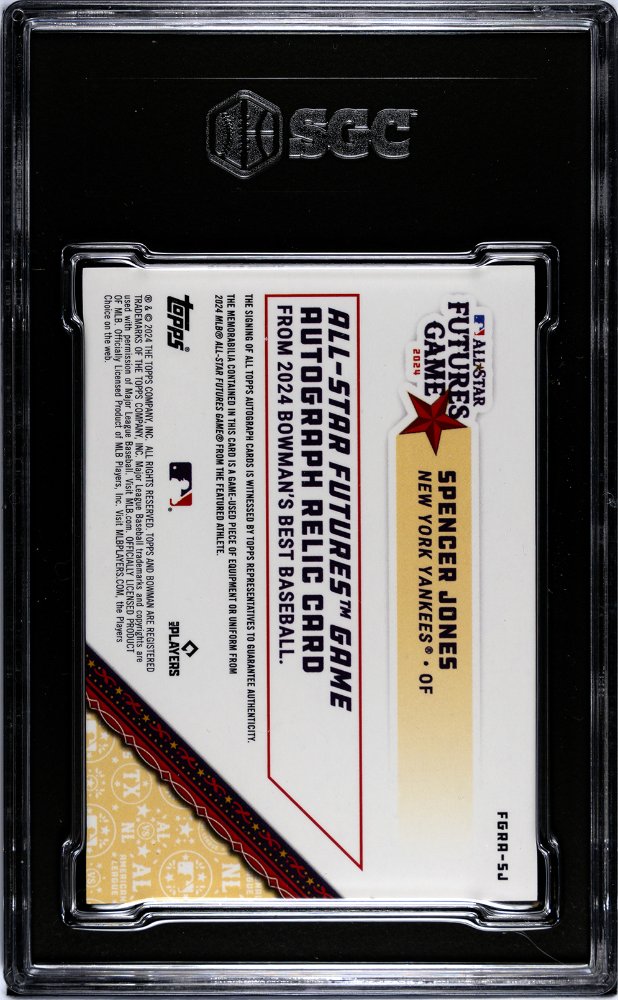 2024 Bowman's Best Spencer Jones #FGRA-SJ All Star Futures Game Relic SGC 8