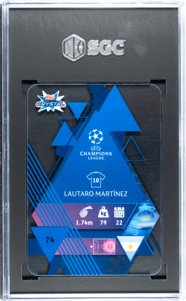 2019 Topps Crystal Lautaro Martinez #74 UEFA Champions League SGC 9.5