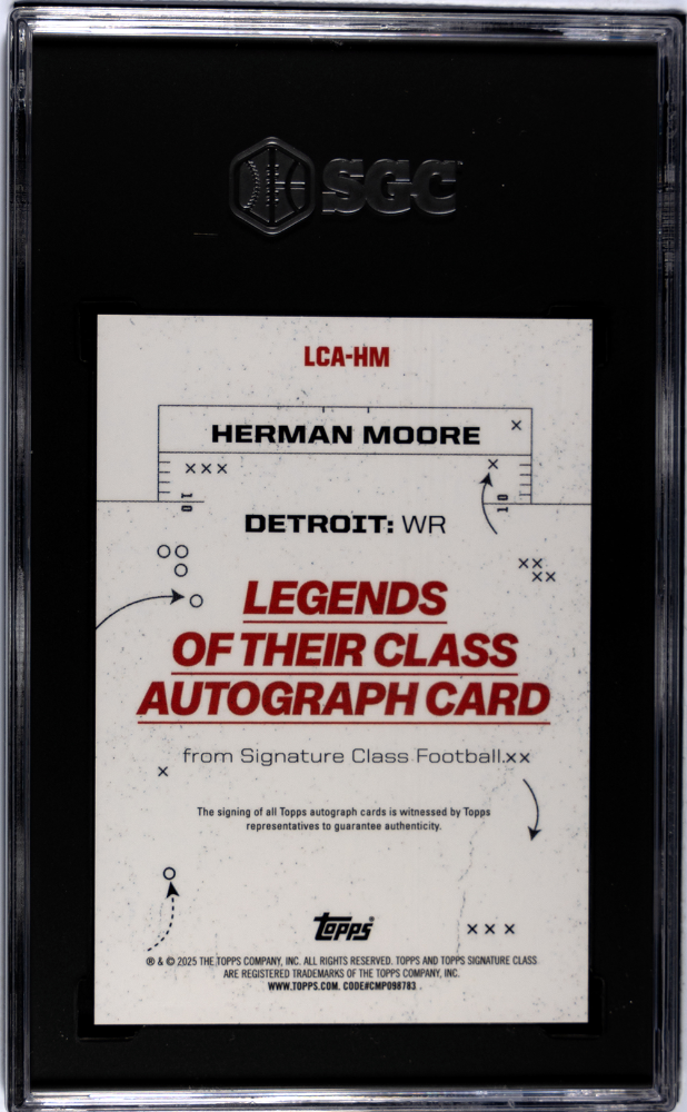 2024 Topps Signature Class Herman Moore Legends Of Their Auto SGC Auto 10