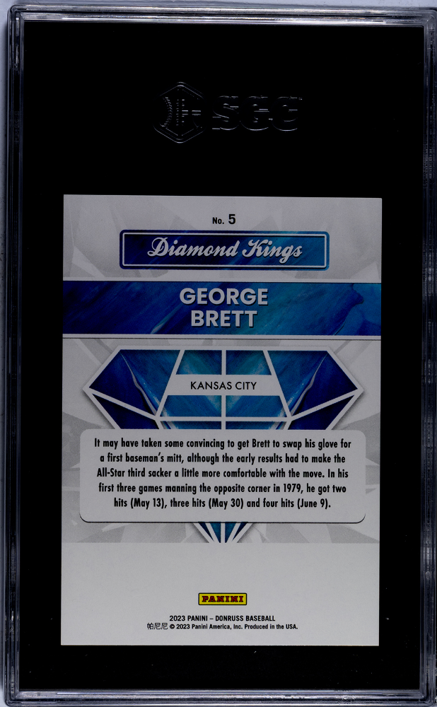 2023 Donruss George Brett #5 Diamond Kings Holo Red SGC 9.5
