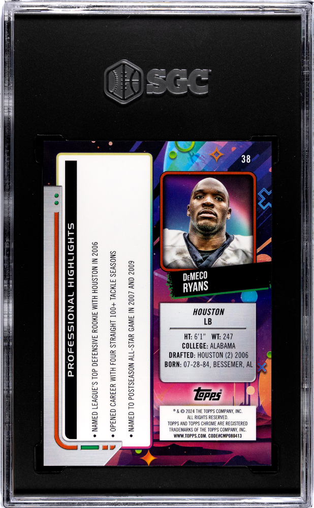 2024 Topps Cosmic Chrome Demeco Ryans #38 Lunar Eclipse Refractor SGC 8.5