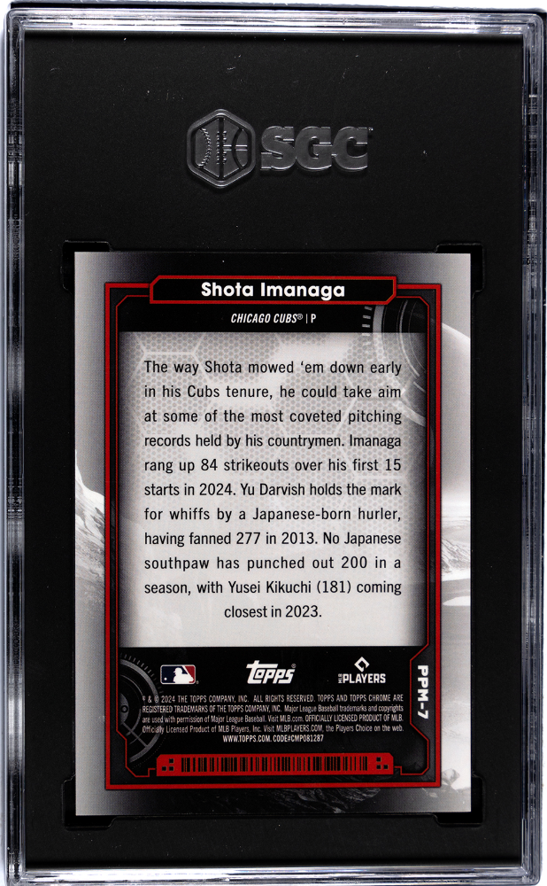 2024 Topps Cosmic Chrome Shota Imanaga #PPM-7 Planetary Pursuit Mercury SGC 10