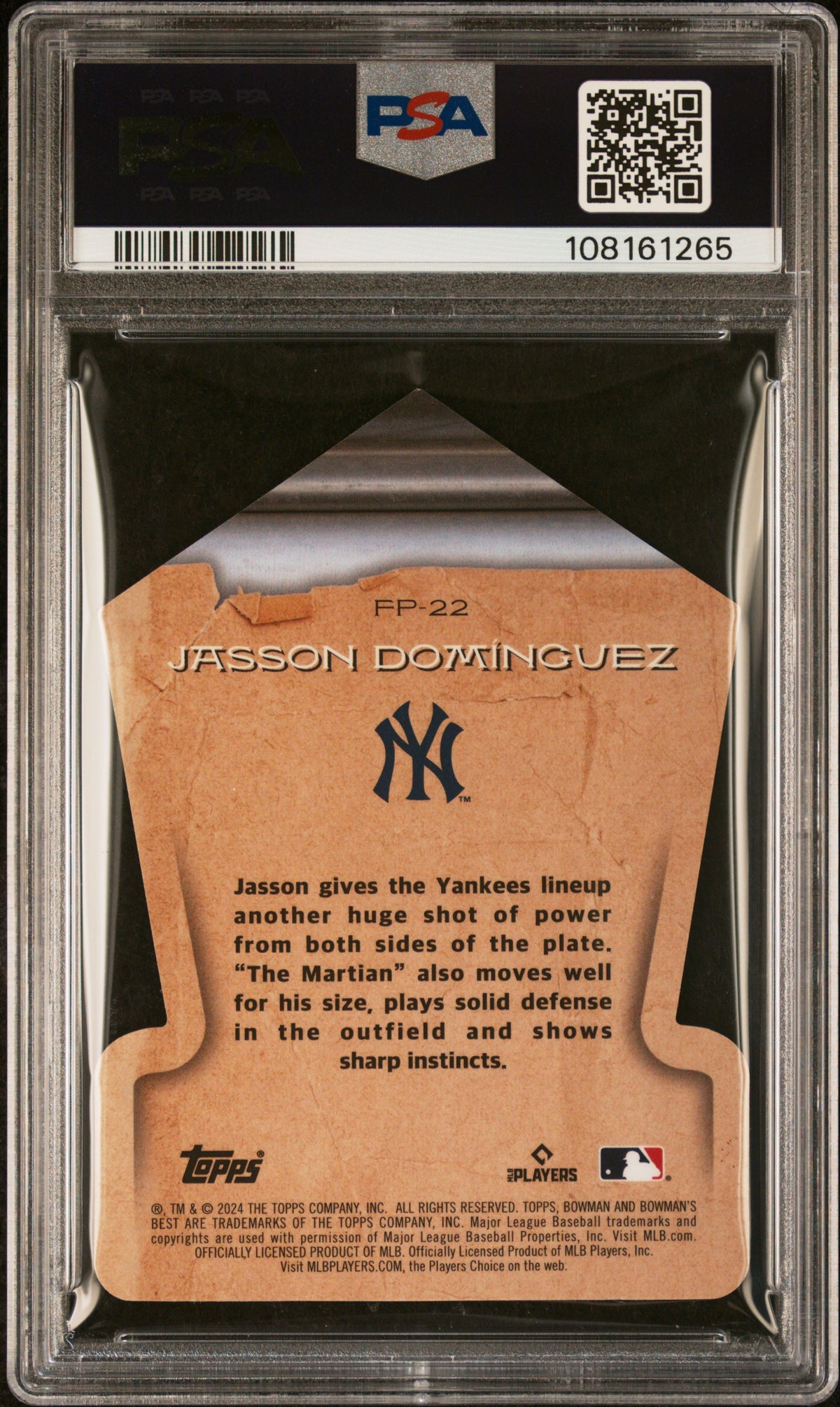 2024 Bowman's Best Fabled Phenoms Jasson Dominguez #FP22 Mini Diamond PSA 8
