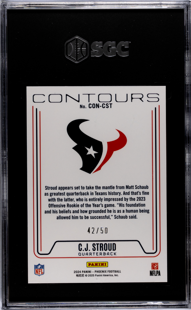 2024 Panini Phoenix CJ Stroud #CON-CST Contours Blue SGC 10