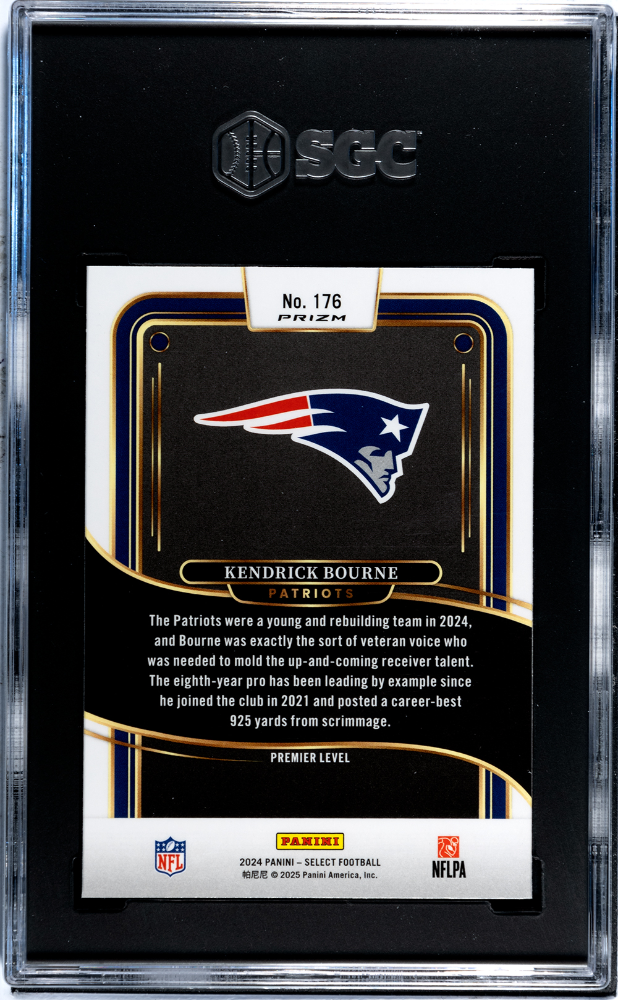 2024 Panini Select Kendrick Bourne #176 Black & Red Shock Prizm SGC 9.5