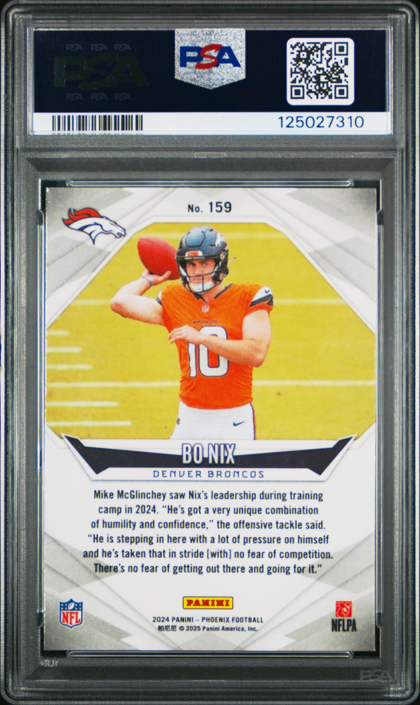 2024 Panini Phoenix Bo Nix #159 PSA 9