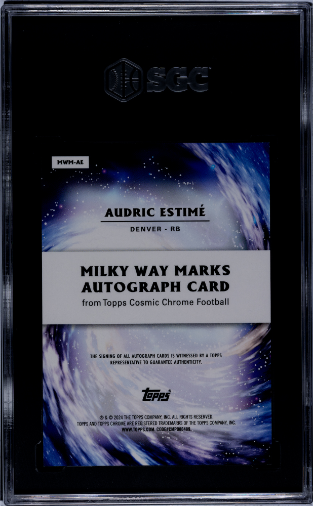 2024 Topps Cosmic Audric Estime #MWM-AE Milky Way Orange Galactic SGC9.5 Auto 10