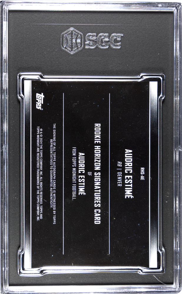 2024 Topps Midnight Audric Estime #RHS-AE Rookie Horizon Sigs. SGC 8.5