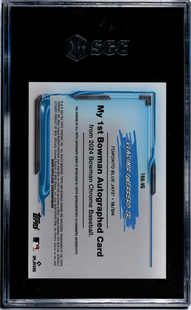 2024 Bowman Chrome Vladimir Guerrero JR. #1BA-VG My 1ST Autograph SGC 9.5