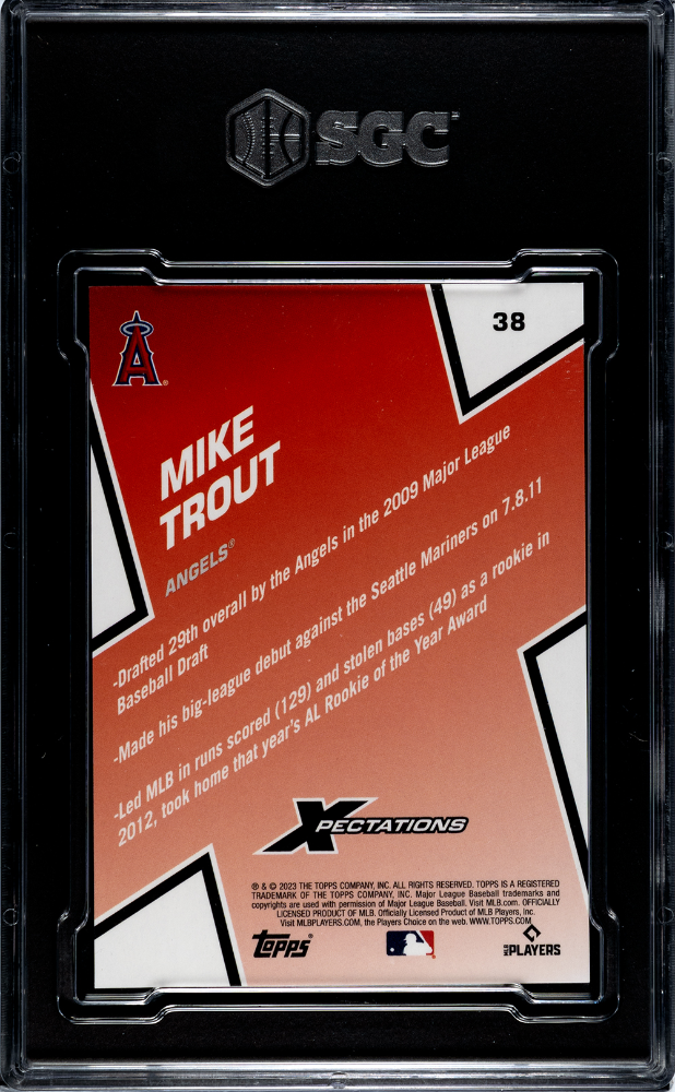 2023 Topps Xpectations Mike Trout #38 Circuit Citrus SGC 10