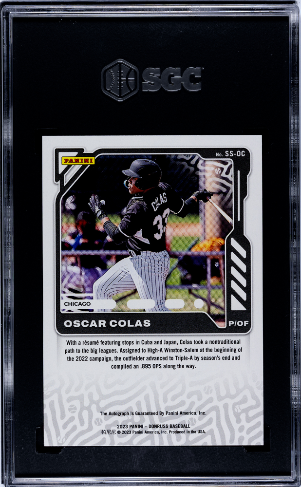 2023 Donruss Oscar Colas #SS-OC SIG. Series SGC 9.5 Auto 10