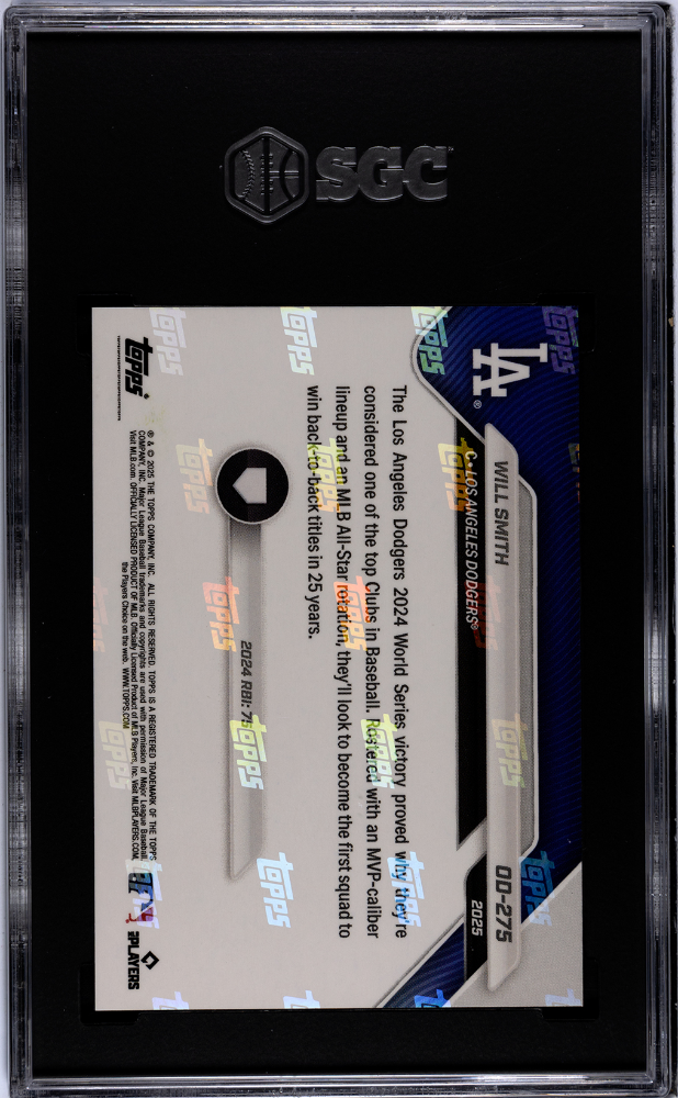 2025 Topps Now Will Smith #OD-275 Road Opening Day Orange Foil SGC 9.5