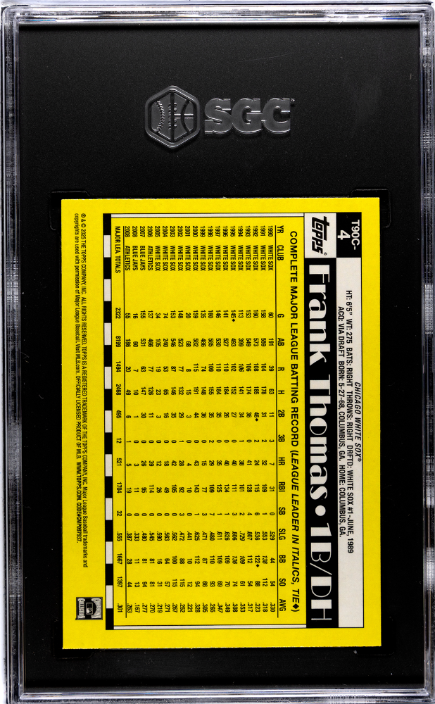 2025 Topps Frank Thomas #T90C-4 Chrome '90 SGC 9.5