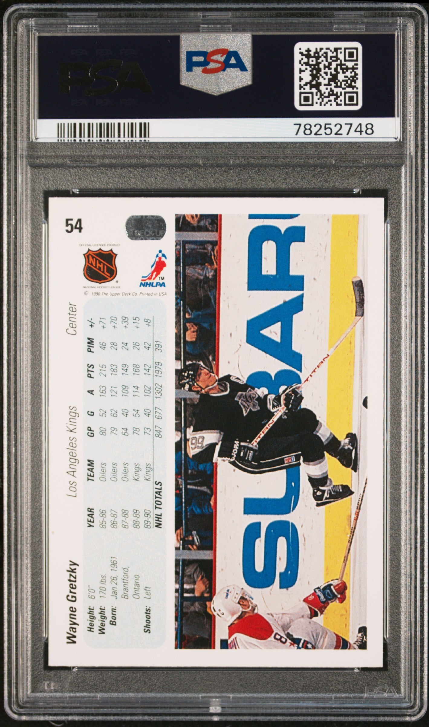 1990 Upper Deck Wayne Gretzky #54 PSA 7