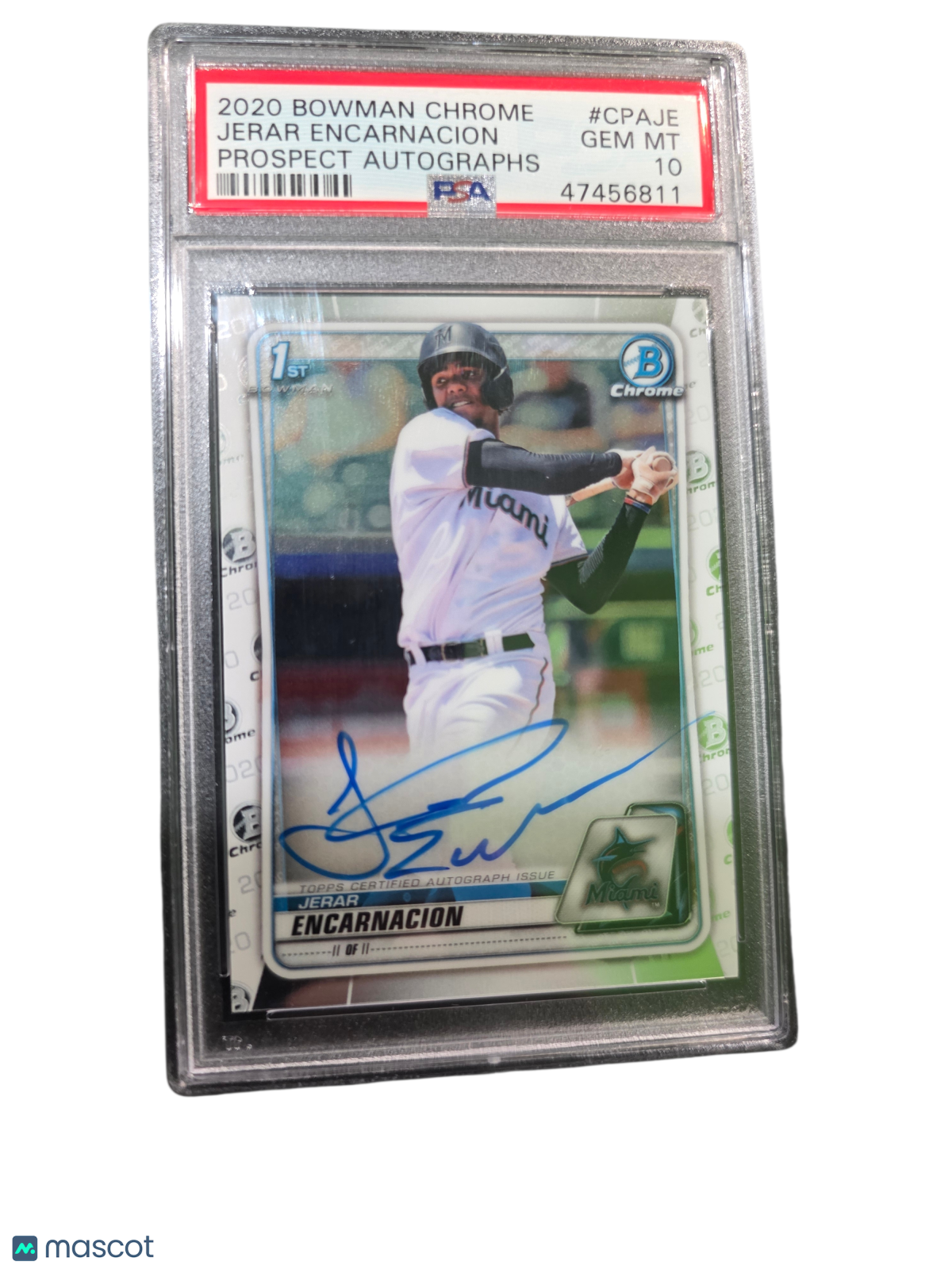 2020 Bowman Chrome Prospect Autographs Jerar Encarnacion #CPAJE PSA 10