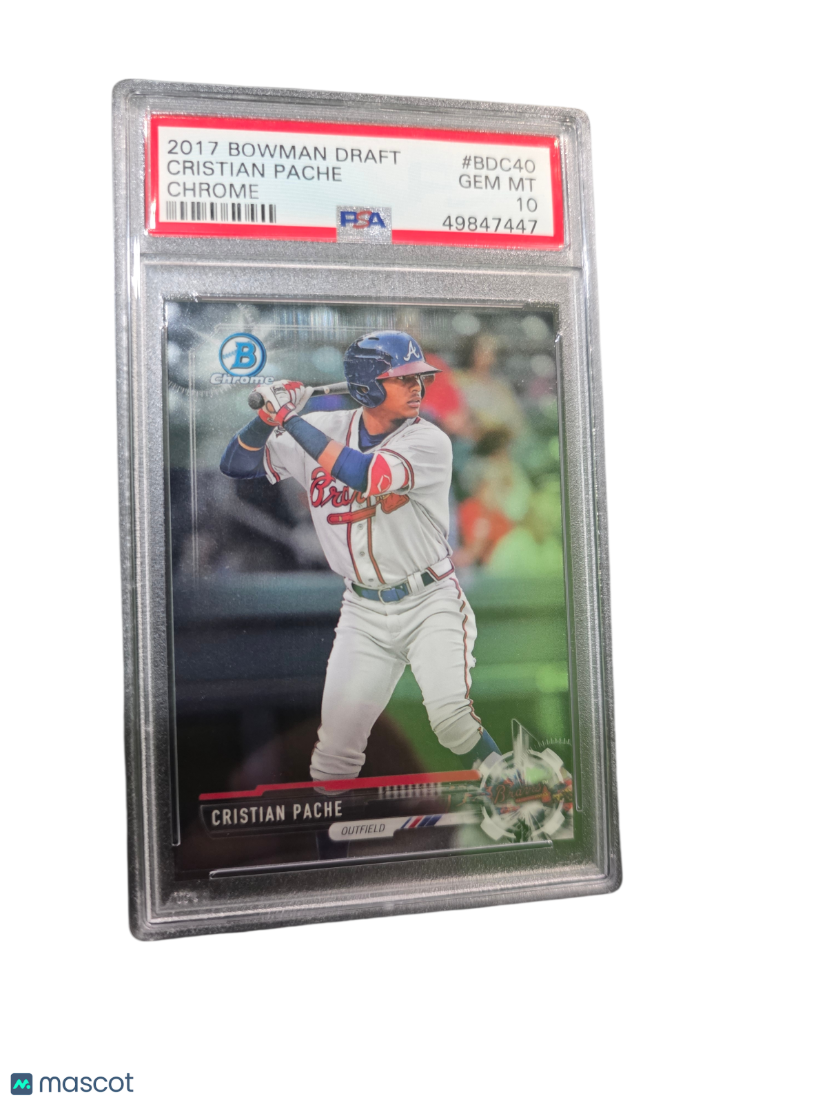 2017 Bowman Draft Cristian Pache #BDC40 Chrome PSA 10