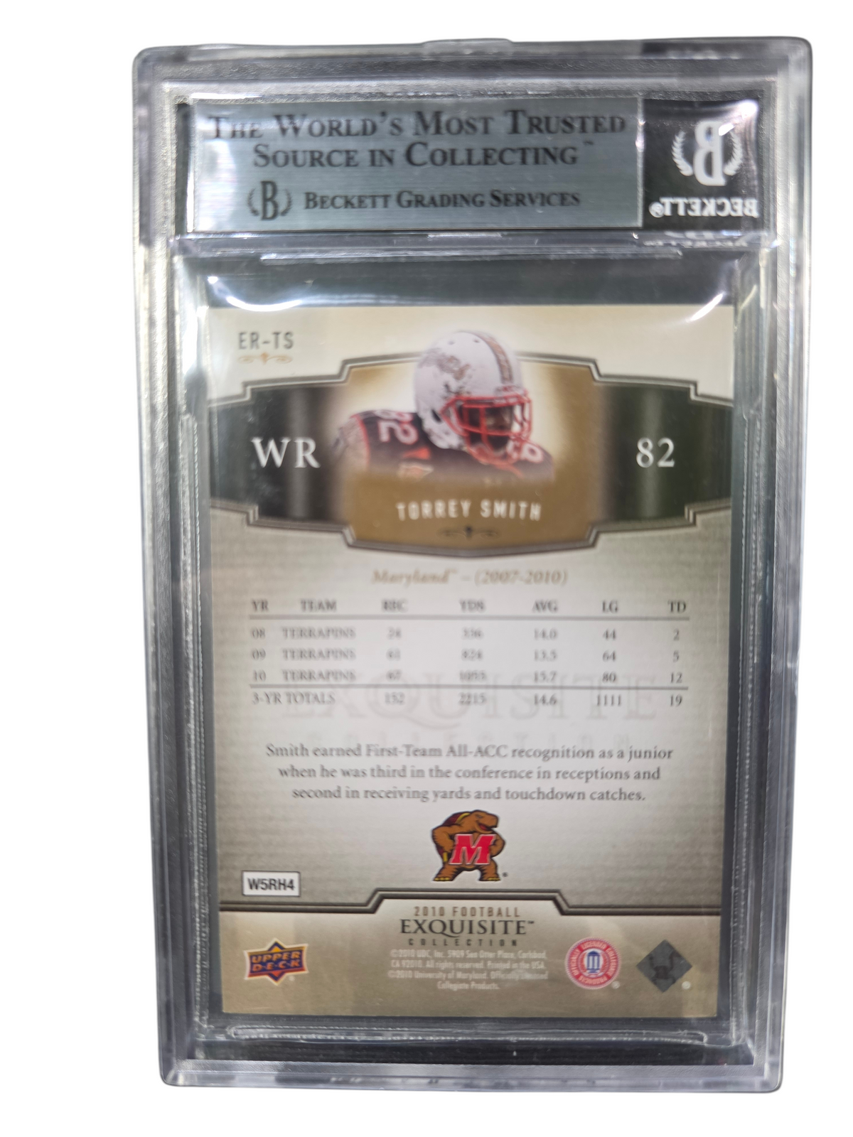 2010 Exquisite Collection Draft Picks Torrey Smith #ERTS BGS 9
