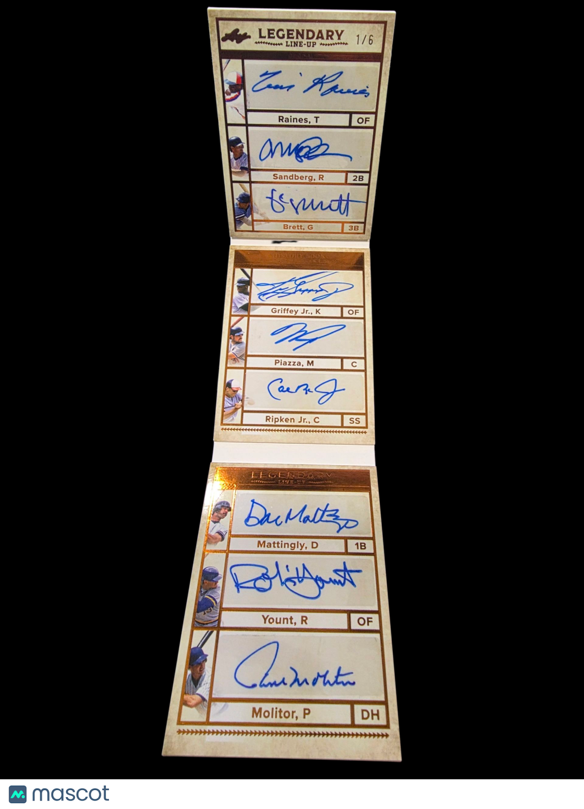 2017 Legendary 8 Multi-Auto  Cal Ripken Jr. ,Piazza, Sandberg,Griffey