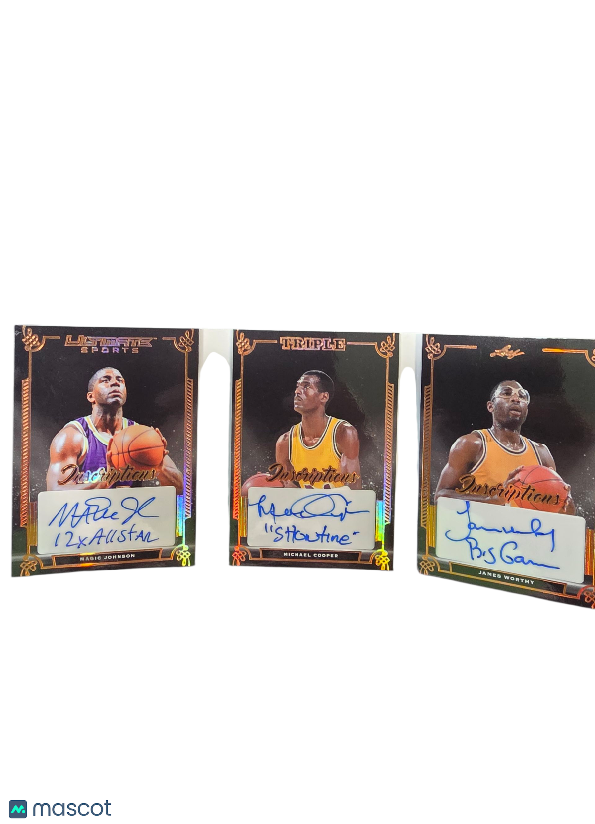 2024 Leaf Ultimate Magic Johnson Michael Cooper James Worthy Triple Auto /12