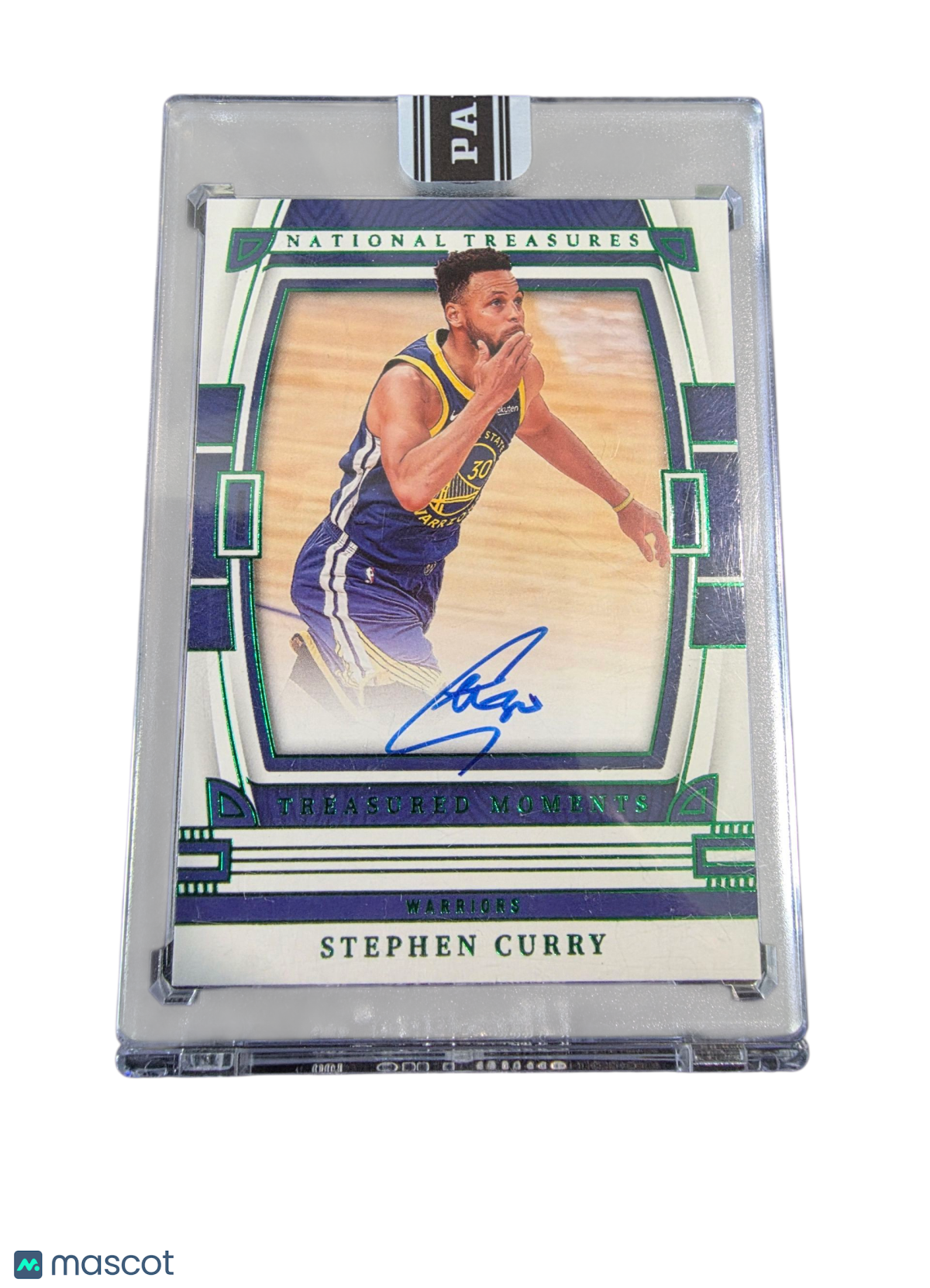 2023 2022-23 Panini National Treasured Stephen Curry #TM-SCY Black Box 1/1 Auto