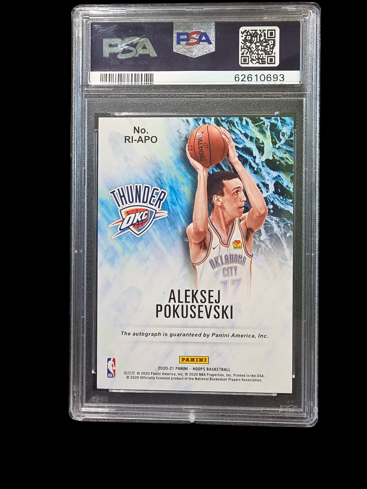 2020 Panini Hoops Rookie Ink Aleksej Pokusevski #APO PSA 9