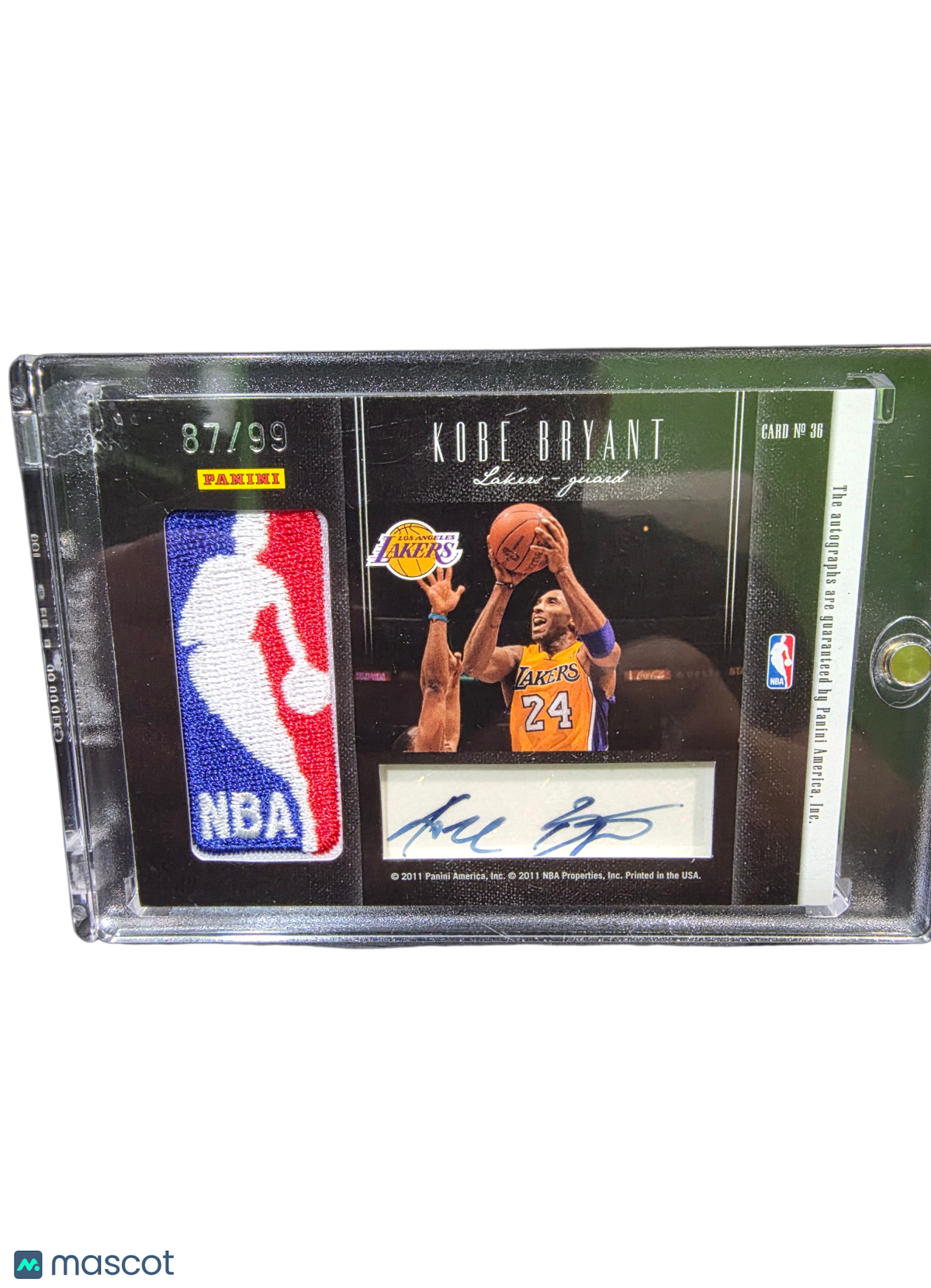 2011 Panini Passing the Torch Elgin Baylor Kobe Bryant #36 Patch 87/99
