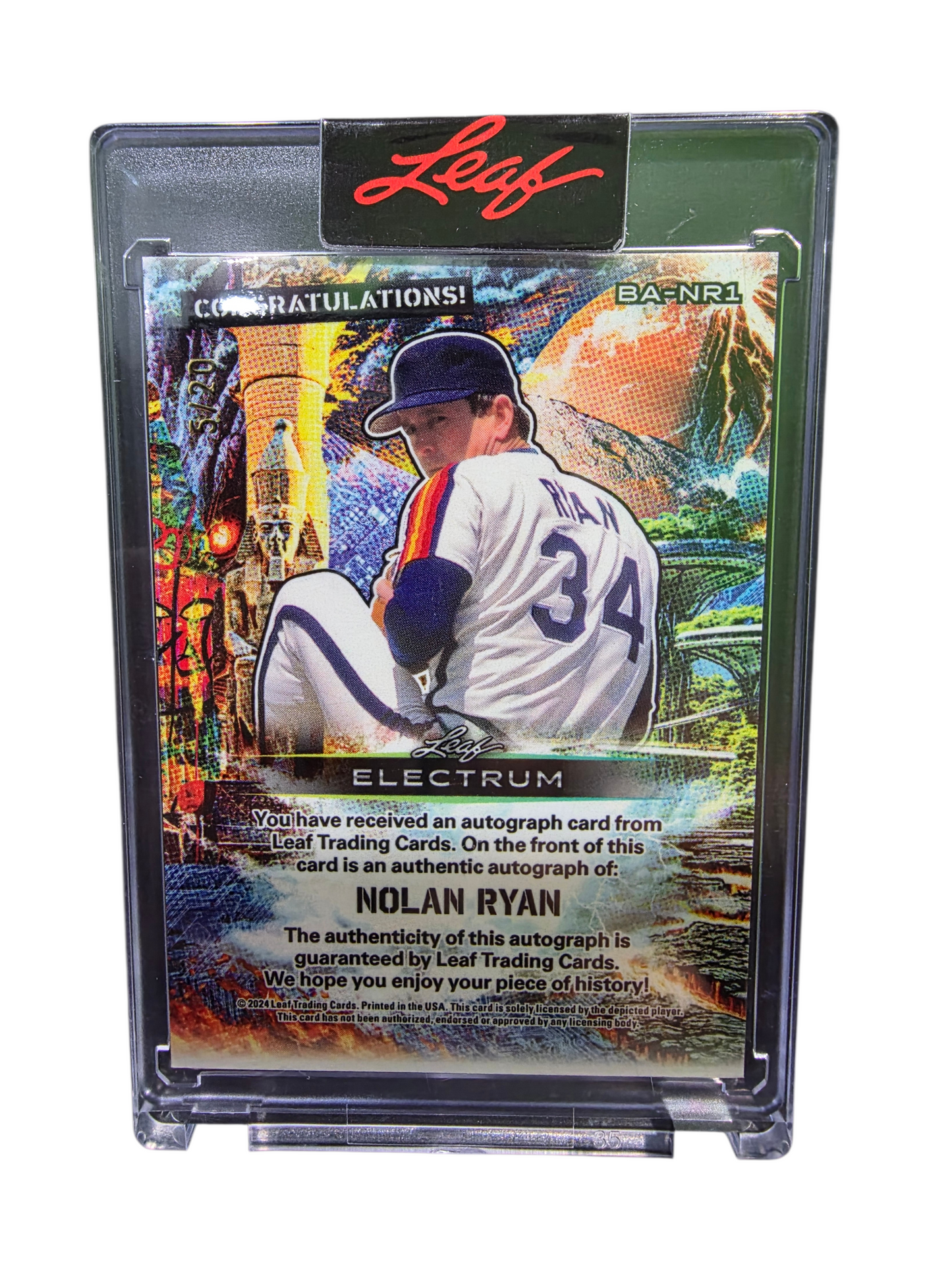 2022 Leaf Electrum Nolan Ryan #BA-NR1 5/20