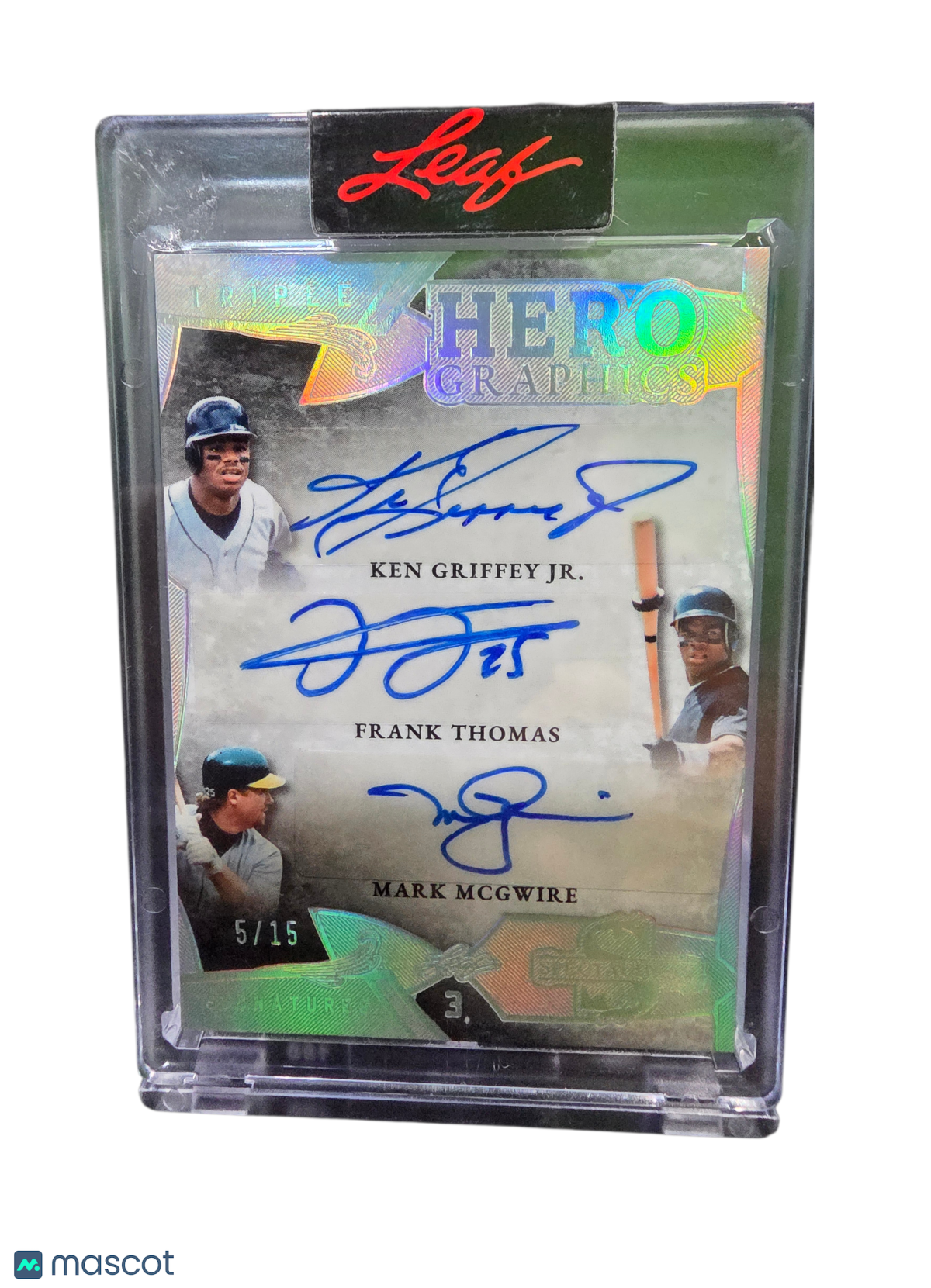 2025 Leaf Triple Hero Ken Griffey Jr. Mark McGwire Frank Thomas #H3-4 5/15