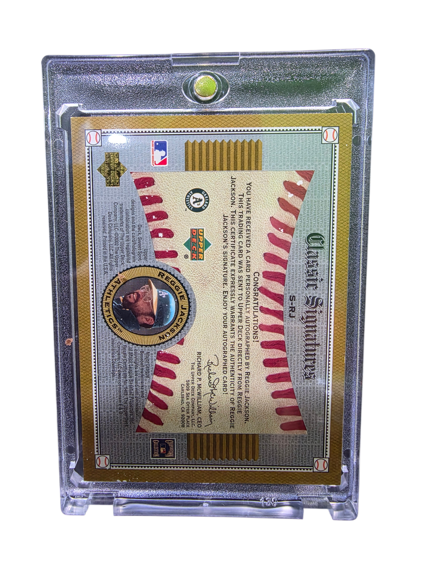 2001 Upper Deck Sweet Spot Classic Reggie Jackson